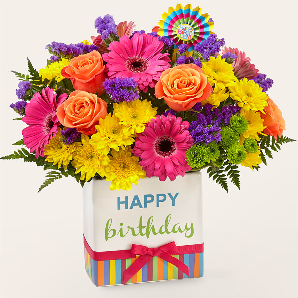 Birthday Brights Bouquet – M & R FLOWER AND GIFT SHOP, Lancaster CA