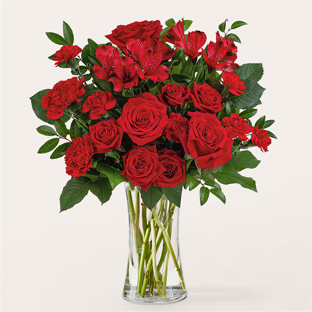 Brilliant Ruby Bouquet – M & R FLOWER AND GIFT SHOP, Lancaster CA
