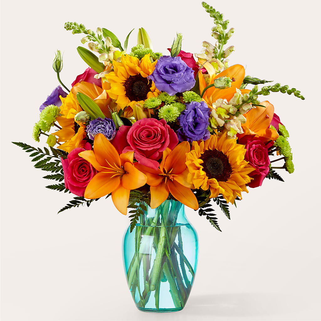 Double Rainbow Bouquet – M & R FLOWER AND GIFT SHOP, Lancaster CA