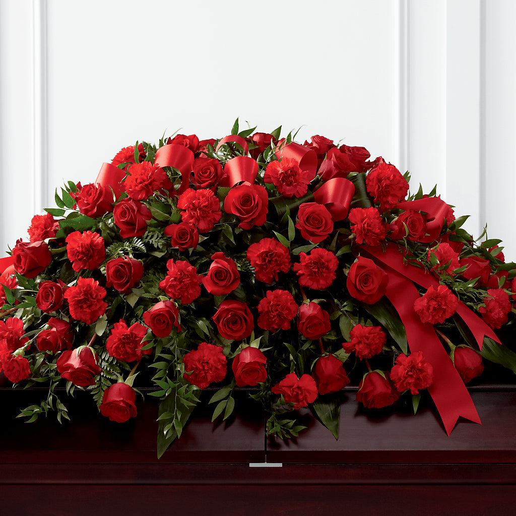 Tribute of Life Casket Spray – M & R FLOWER AND GIFT SHOP, Lancaster CA