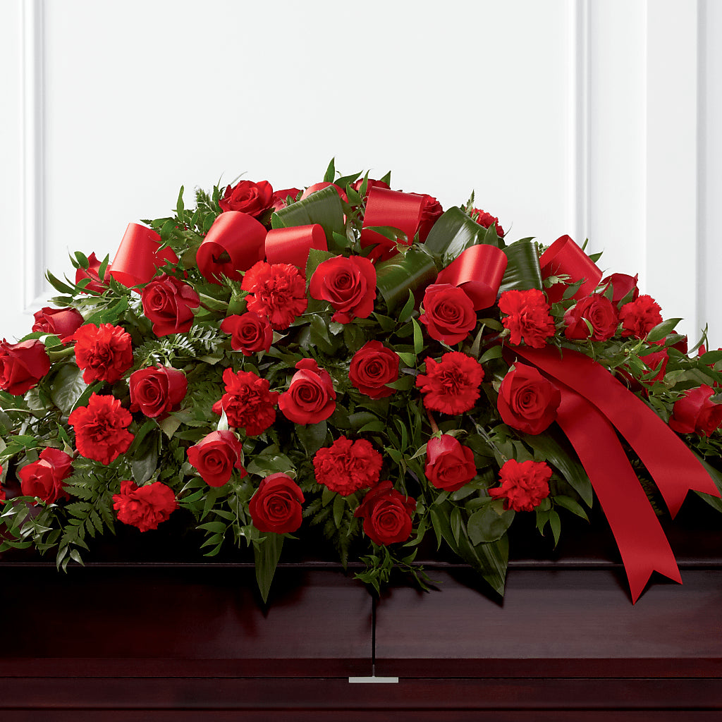 Tribute of Life Casket Spray – M & R FLOWER AND GIFT SHOP, Lancaster CA