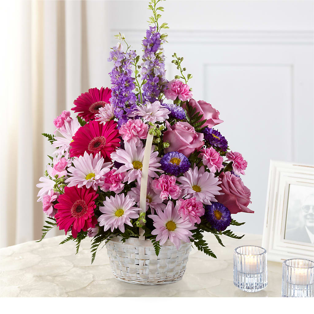 Pastel Peace Basket – M & R FLOWER AND GIFT SHOP, Lancaster CA