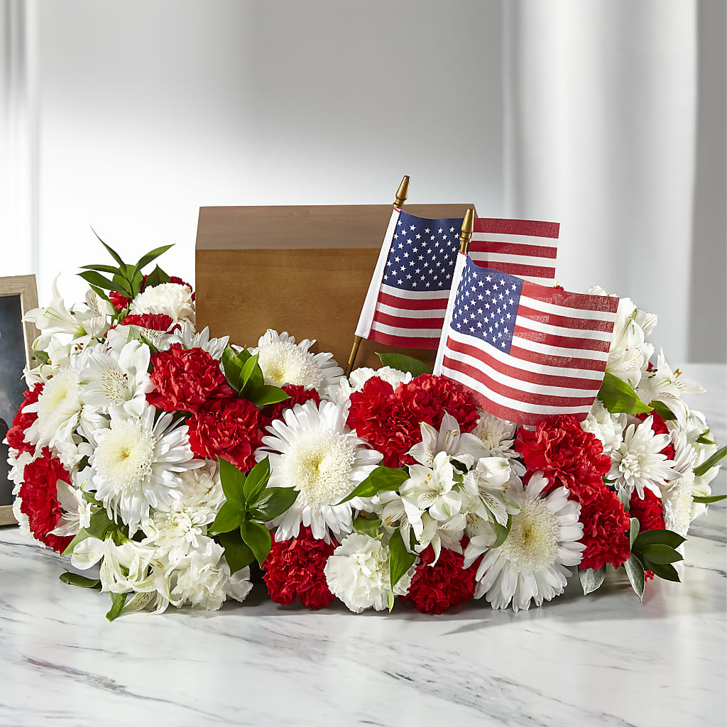 Spirit of Patriotism Cremation Adornment – M & R FLOWER AND GIFT SHOP, Lancaster CA