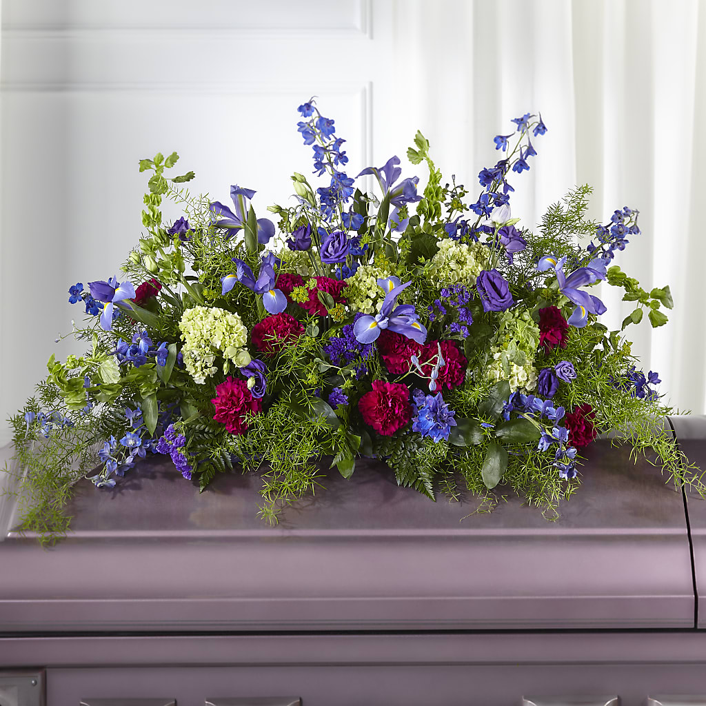 Always Treasured Casket Spray – M & R FLOWER AND GIFT SHOP, Lancaster CA