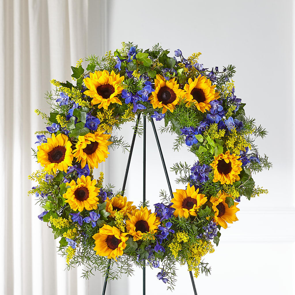 Bright Rays Wreath – M & R FLOWER AND GIFT SHOP, Lancaster CA