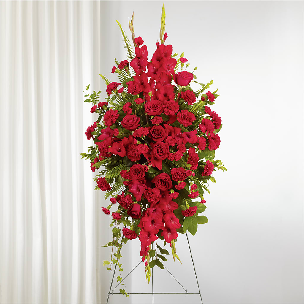 From the Heart Standing Spray – M & R FLOWER AND GIFT SHOP, Lancaster CA