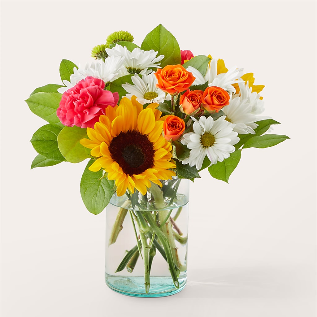Sun-drenched Blooms Bouquet – M & R FLOWER AND GIFT SHOP, Lancaster CA