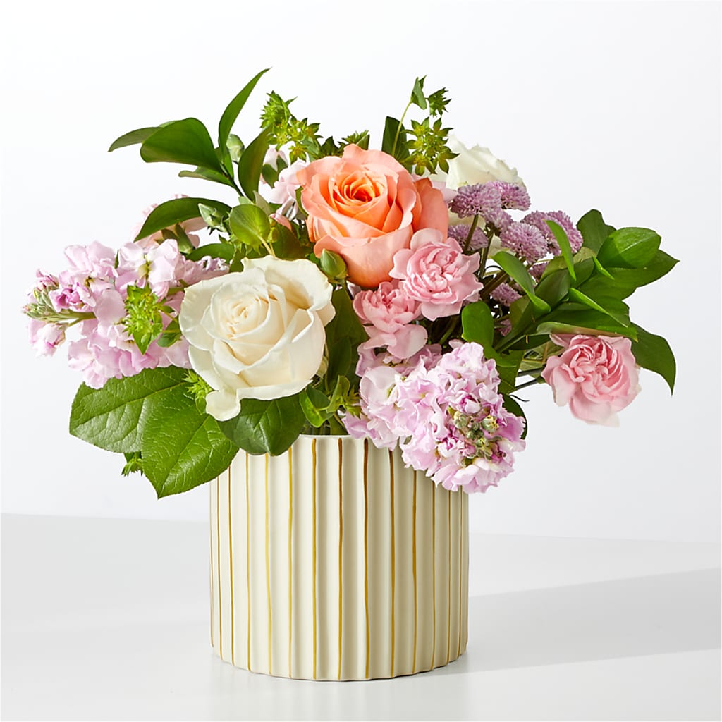 French Market Bouquet with Ivory Vase – M & R FLOWER AND GIFT SHOP, Lancaster CA