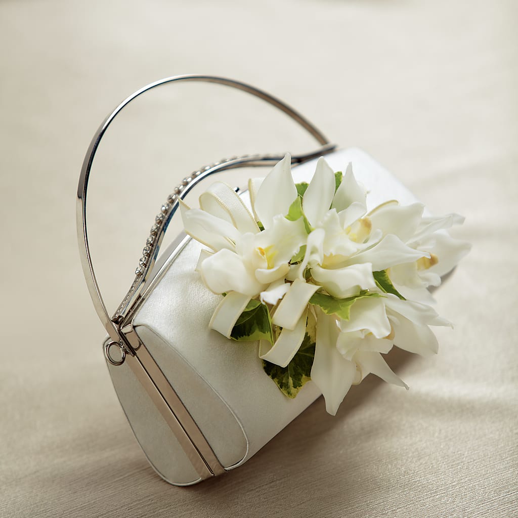 White Purse Decor – M & R FLOWER AND GIFT SHOP, Lancaster CA
