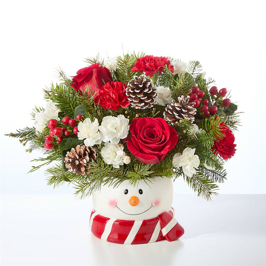 Jolly Snowman Bouquet – M & R FLOWER AND GIFT SHOP, Lancaster CA