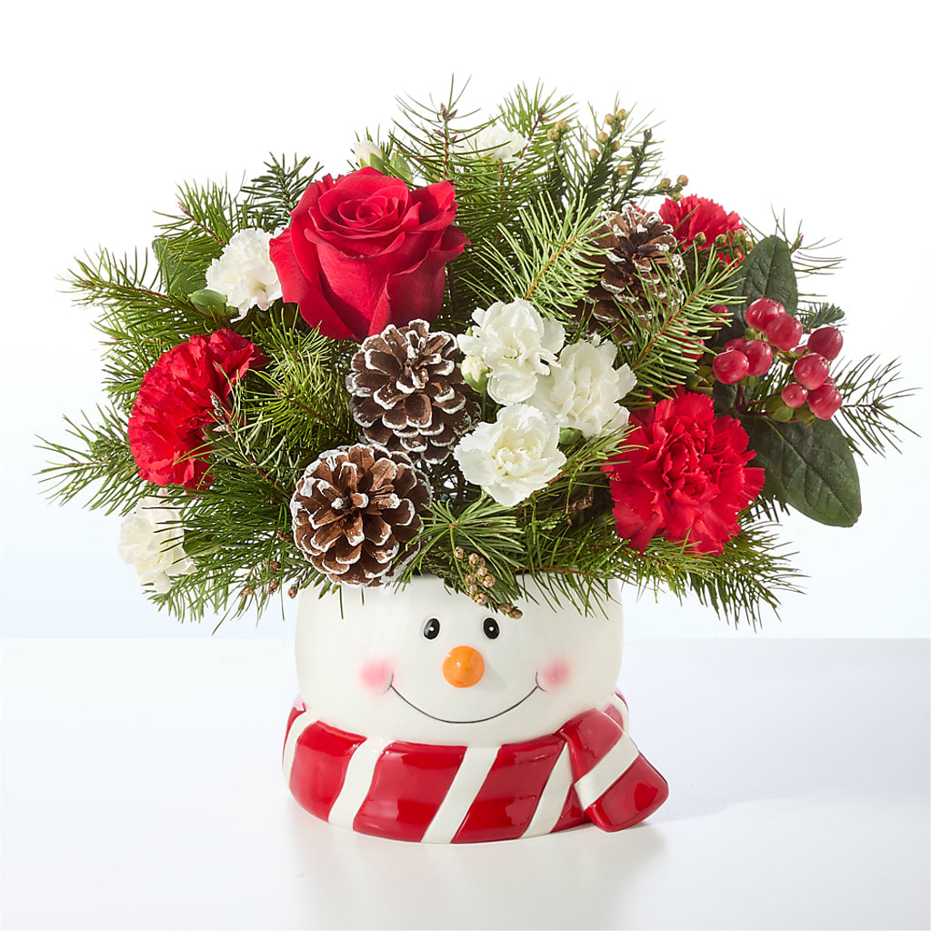 Jolly Snowman Bouquet – M & R FLOWER AND GIFT SHOP, Lancaster CA