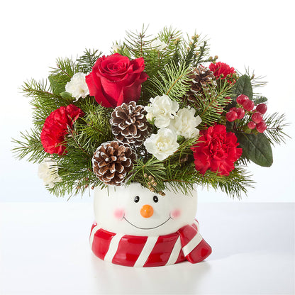 Jolly Snowman Bouquet – M & R FLOWER AND GIFT SHOP, Lancaster CA