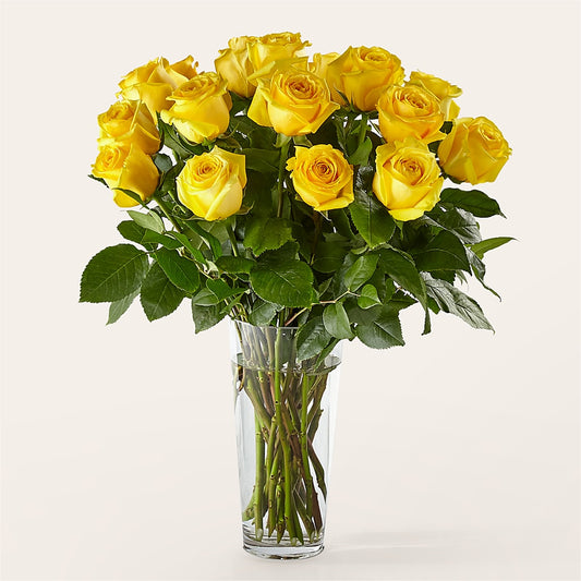 Long Stem Yellow Rose Bouquet – M & R FLOWER AND GIFT SHOP, Lancaster CA