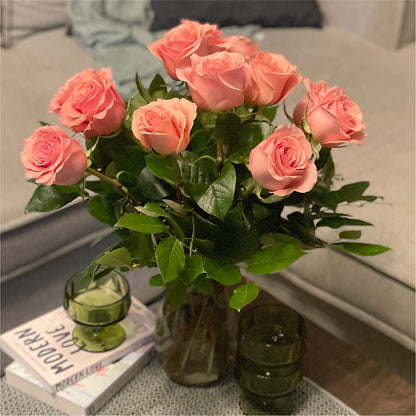 Long Stem Pink Rose Bouquet – M & R FLOWER AND GIFT SHOP, Lancaster CA