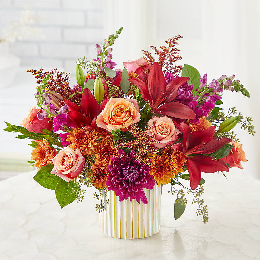 Burgundy Landscape Bouquet – M & R FLOWER AND GIFT SHOP, Lancaster CA