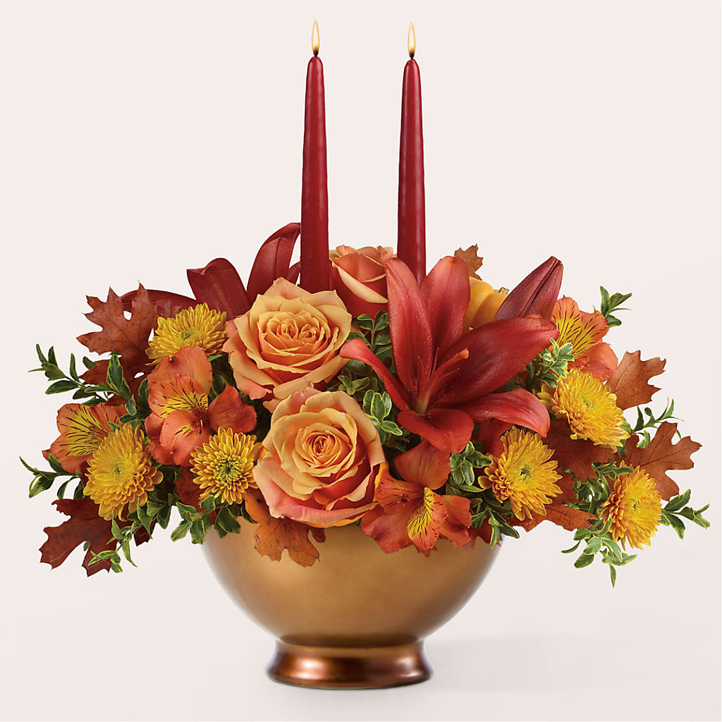 Harvest Table Centerpiece – M & R FLOWER AND GIFT SHOP, Lancaster CA