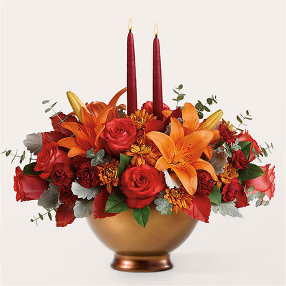 Fruits of Fall Centerpiece – M & R FLOWER AND GIFT SHOP, Lancaster CA