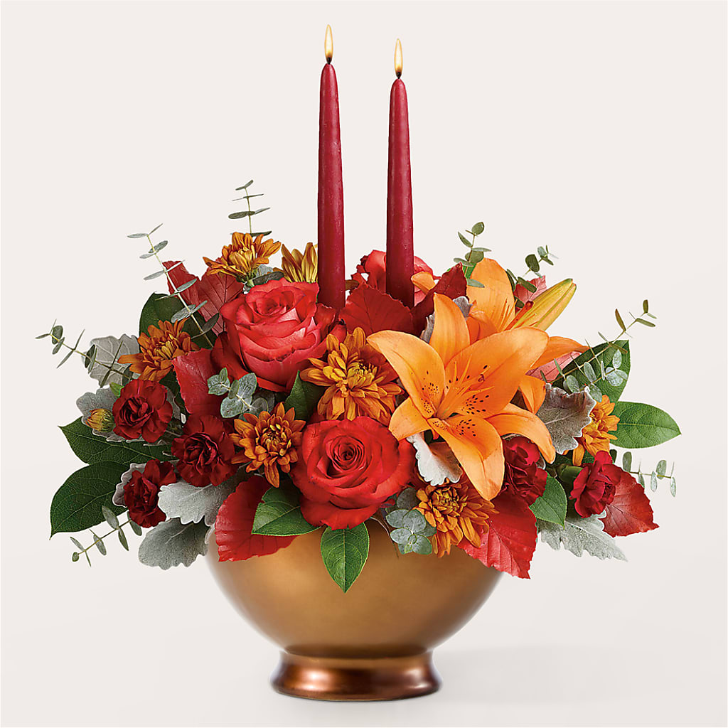 Fruits of Fall Centerpiece – M & R FLOWER AND GIFT SHOP, Lancaster CA