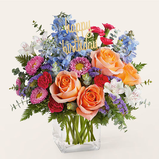 Birthday Bash Bouquet – M & R FLOWER AND GIFT SHOP, Lancaster CA