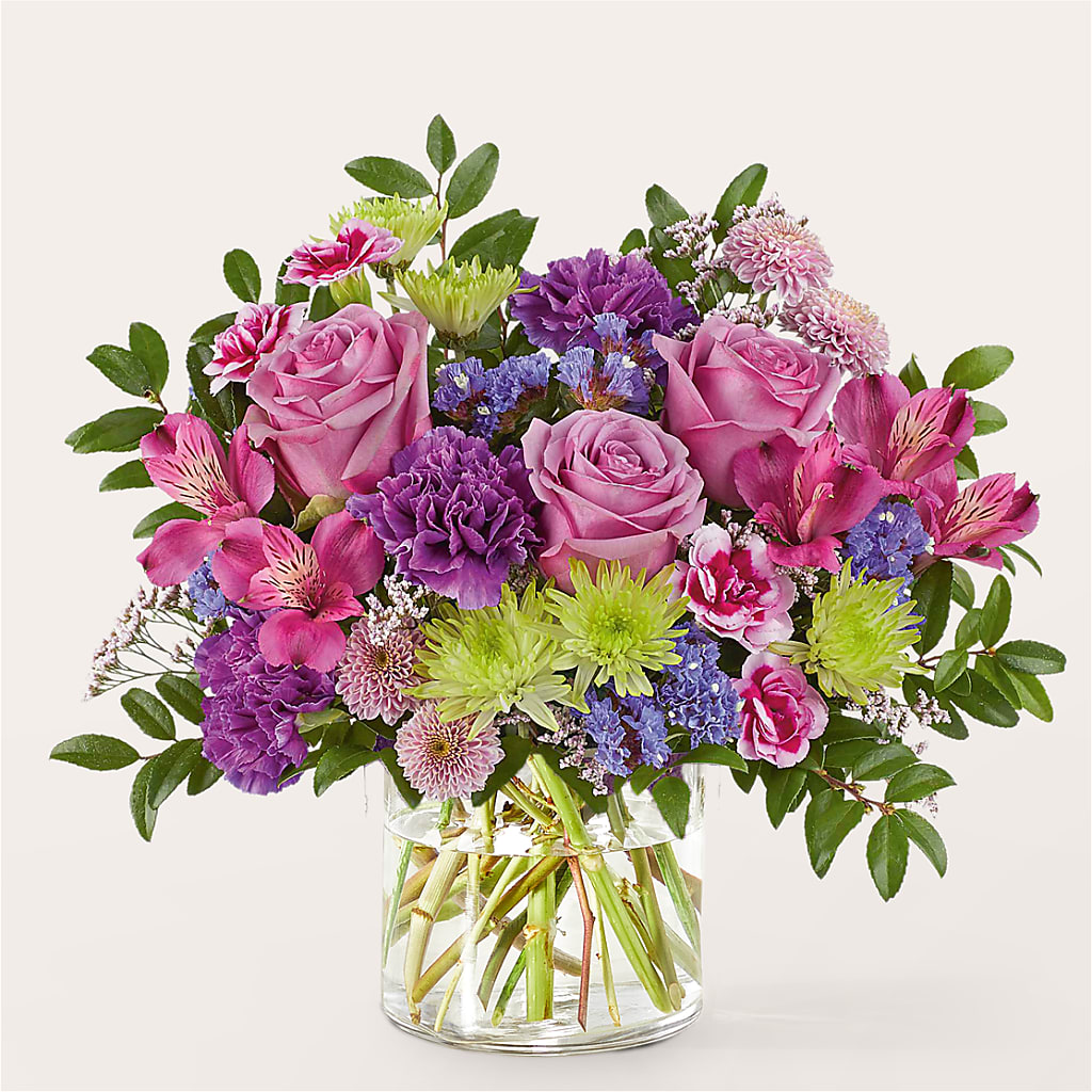 Glass Half Full Bouquet – M & R FLOWER AND GIFT SHOP, Lancaster CA
