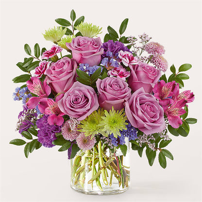 Glass Half Full Bouquet – M & R FLOWER AND GIFT SHOP, Lancaster CA