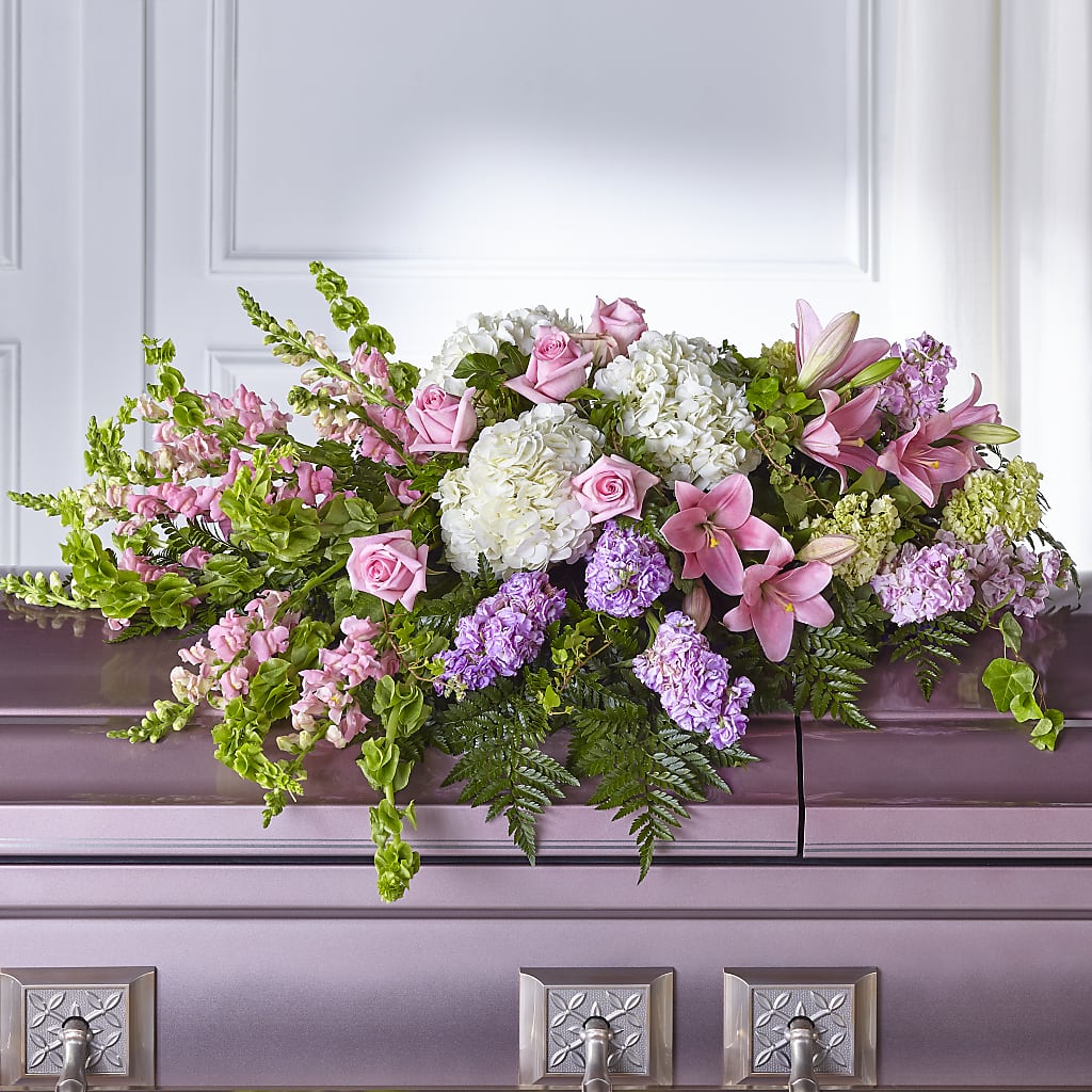 Life's Gratitude Casket Spray – M & R FLOWER AND GIFT SHOP, Lancaster CA