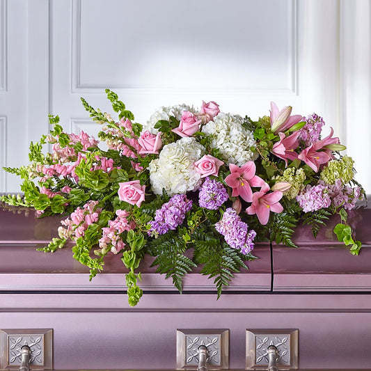 Life's Gratitude Casket Spray – M & R FLOWER AND GIFT SHOP, Lancaster CA