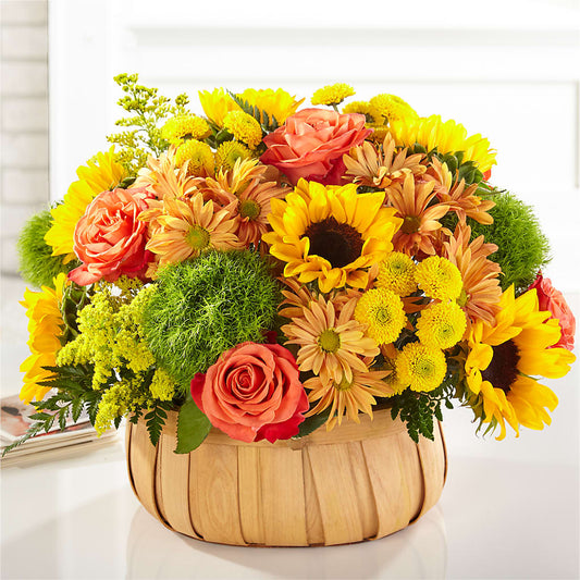 Harvest Sunflower Basket – M & R FLOWER AND GIFT SHOP, Lancaster CA