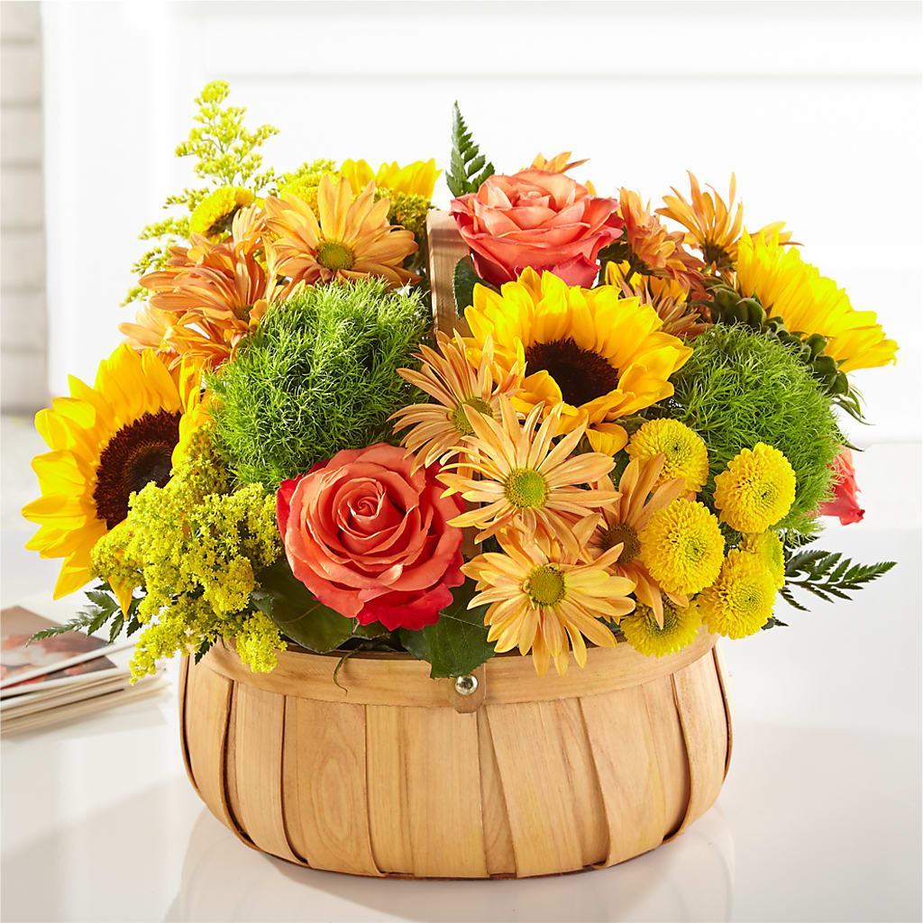 Harvest Sunflower Basket – M & R FLOWER AND GIFT SHOP, Lancaster CA
