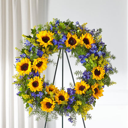 Bright Rays Wreath – M & R FLOWER AND GIFT SHOP, Lancaster CA