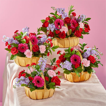 Pink Picnic Basket – M & R FLOWER AND GIFT SHOP, Lancaster CA