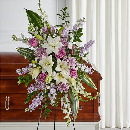 Grateful Hearts Standing Spray – M & R FLOWER AND GIFT SHOP, Lancaster CA