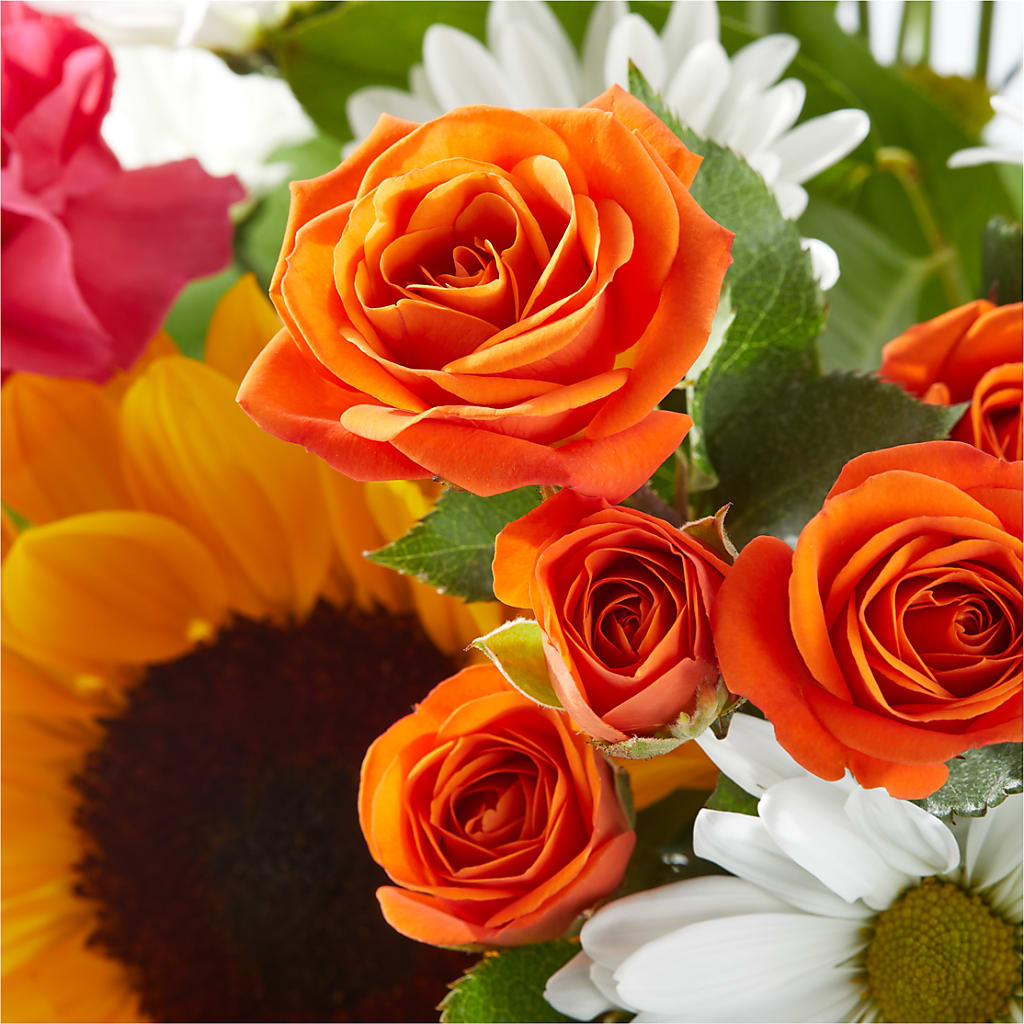 Sun-drenched Blooms Bouquet – M & R FLOWER AND GIFT SHOP, Lancaster CA