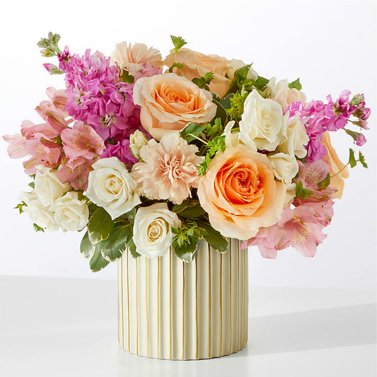 Paradise Bouquet with Ivory Vase – M & R FLOWER AND GIFT SHOP, Lancaster CA