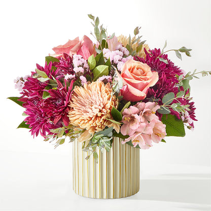 Berry Cobbler Bouquet with Ivory Vase – M & R FLOWER AND GIFT SHOP, Lancaster CA