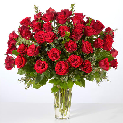 Forever Yours Fifty Stem Red Rose Bouquet – M & R FLOWER AND GIFT SHOP, Lancaster CA