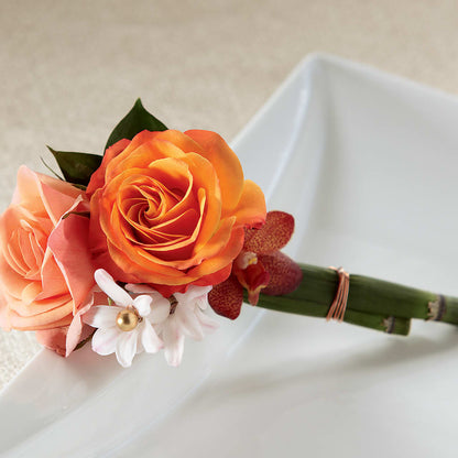 Sunset Dream Boutonniere – M & R FLOWER AND GIFT SHOP, Lancaster CA