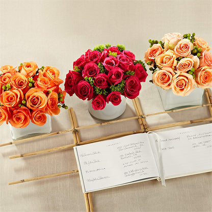 Dawn Rose Centerpiece – M & R FLOWER AND GIFT SHOP, Lancaster CA