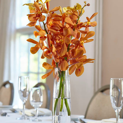 Orange Mokara Bud Vase – M & R FLOWER AND GIFT SHOP, Lancaster CA